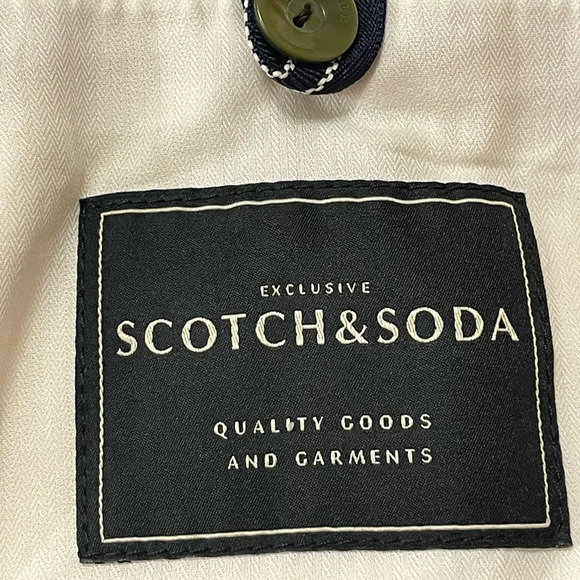 SCOTCH & SODA for ANTHROPOLOGIE NWOT Relaxed Fit Linen Blend Blazer in Orange - Picture 10 of 15